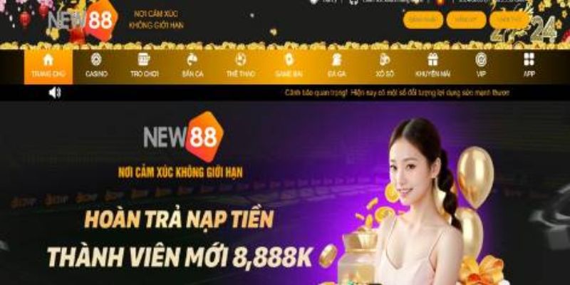 Chương trình khuyến mãi hoàn trả đặc sắc của nhà cái New88