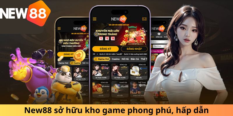 Nhà cái New88 sở hữu một kho game cá cược vô cùng phong phú và hấp dẫn